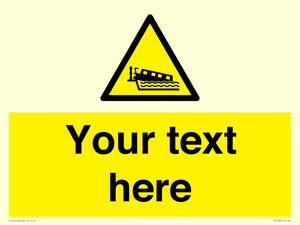 Custom warning grounding narrow boat on lock cill